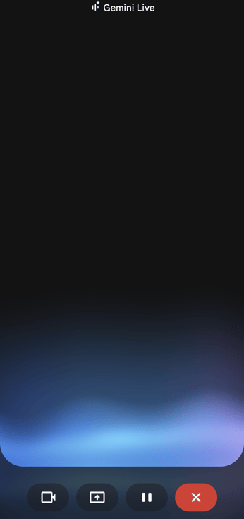 Gemini Liveの画面